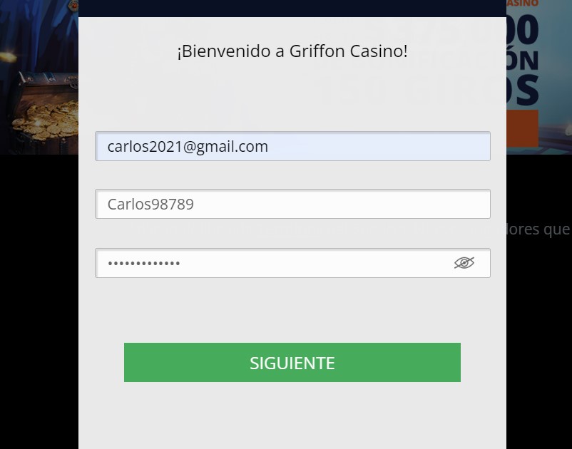 Registro Griffon Casino 